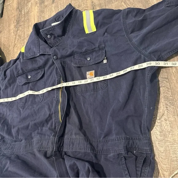 CARHARTT Fr Coveralls Mens Sz 3XL Reg. Workwear Hi Vis Flame Resistant 391-20 - Picture 10 of 13